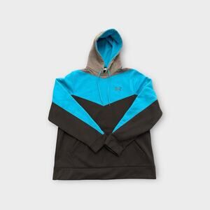 Under Armour Hoodie Men's Medium blue & Black Pullover Long Sleeve Cold Gear
